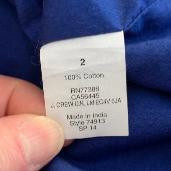 J. Crew Factory Blue and White Cotton Maxi Sun Dress Size 2 - Picture 10 of 12